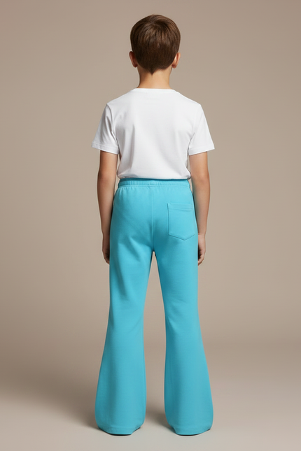 Pantalon Patte D'Éléphant Bleu Imprimé Monstre Amusant Enfant - Molleton - vue 2