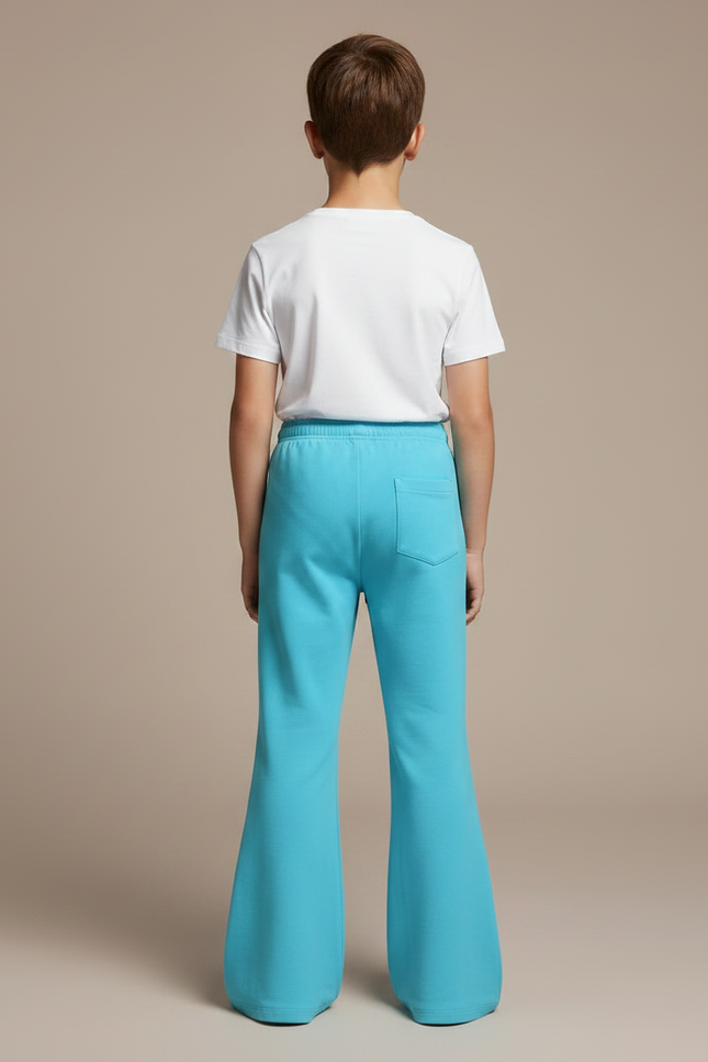 Pantalon Patte D'Éléphant Bleu Imprimé Monstre Amusant Enfant - Molleton - vue 2