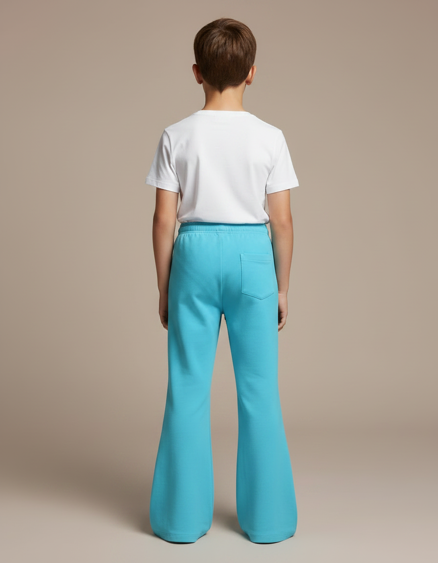 Pantalon Patte D'Éléphant Bleu Imprimé Monstre Amusant Enfant - Molleton - vue 2