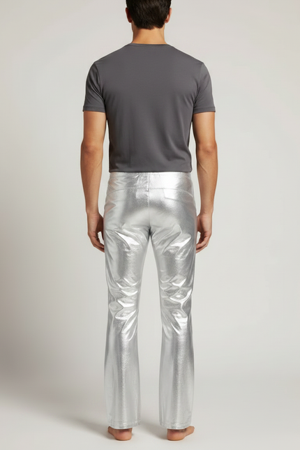 Pantalon À Pattes D Éléphant - Argenté Polyester - vue 2