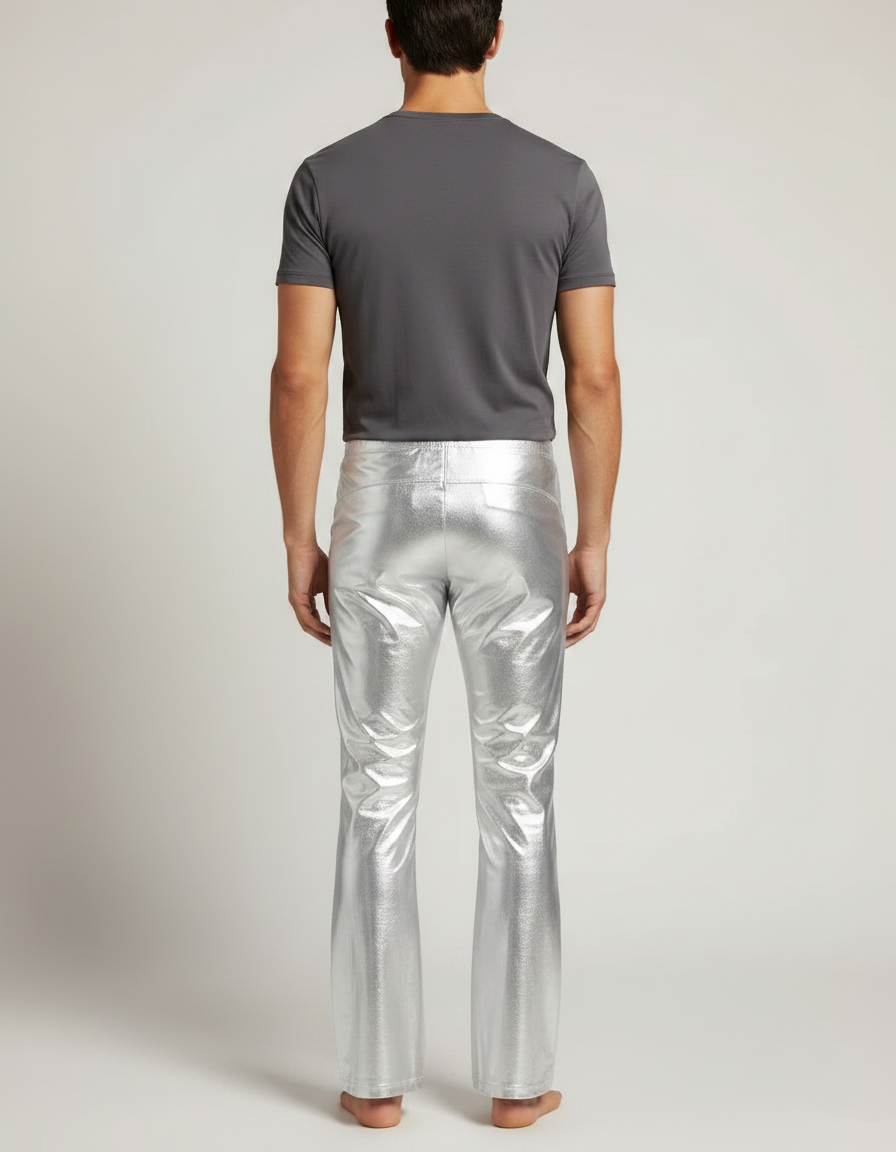 Pantalon À Pattes D Éléphant - Argenté Polyester - vue 2