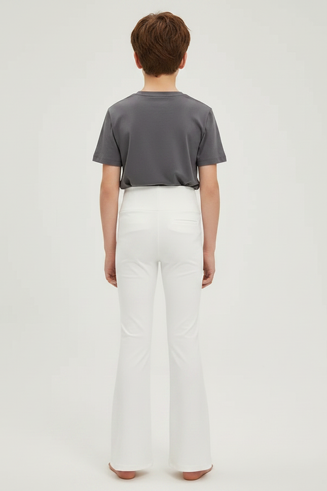 Pantalon Patte D'Éléphant Blanc Élastique Confortable Enfant - Polyester - vue 2