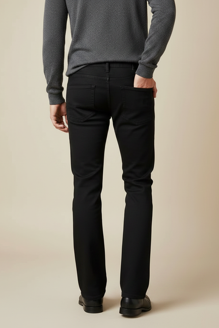 Pantalon Patte D'Éléphant Noir Homme Évasé Classique Élégant - Jean - vue 2