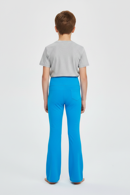 Pantalon Patte D'Éléphant Bleu Vif Enfant Yoga Confortable - Polyester - vue 2