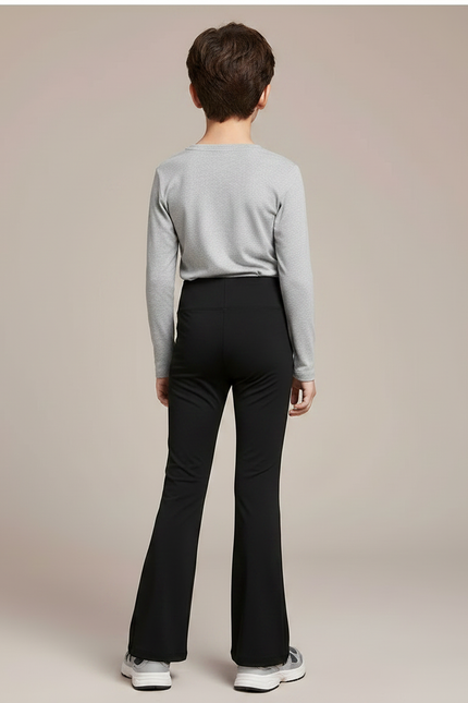 Pantalon Patte D'Éléphant Noir Évasé Slim Enfant Sport - Polyester - vue 2
