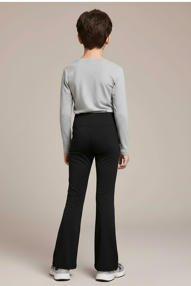 Pantalon Patte D'Éléphant Noir Évasé Slim Enfant Sport - Polyester - vue 2