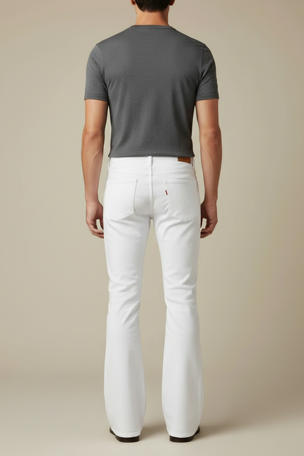 Pantalon Patte D'éléphant Blanc - Jean - vue 2