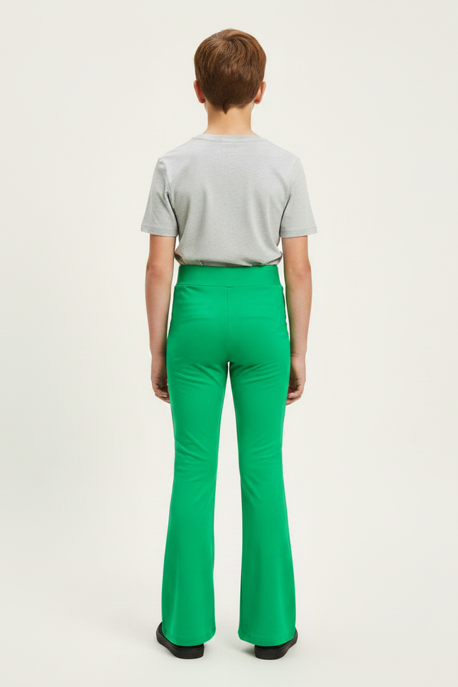 Pantalon Patte D'Éléphant Vert Émeraude Élastique Confortable Unisexe - Polyester - vue 2