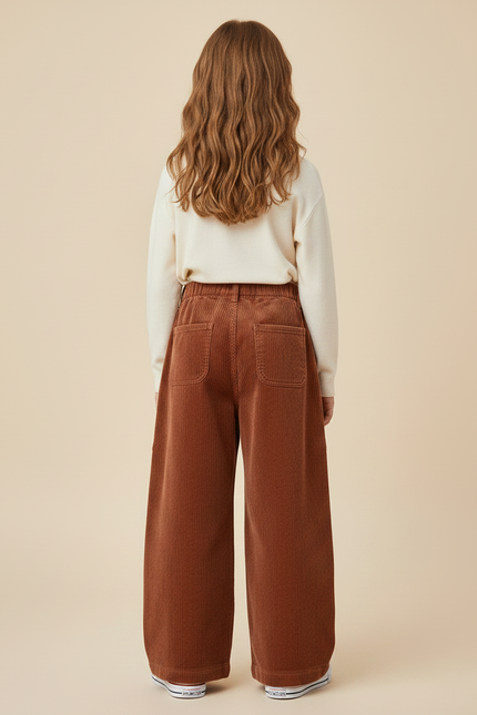 Pantalon Patte D'éléphant Orange - Cordé - vue 2