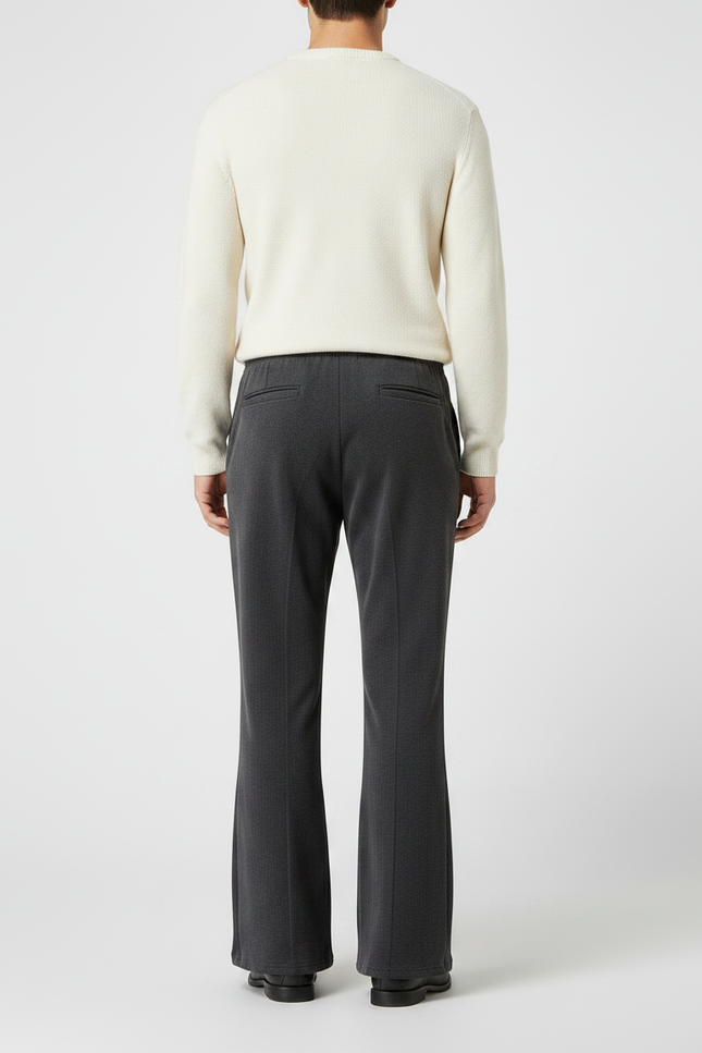 Pantalon Patte D'Éléphant Gris Anthracite Ample Décontracté Homme - Maille - vue 2