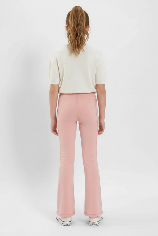 Pantalon Patte D'Éléphant Rose Confortable Fille Décontracté - Polyester - vue 2