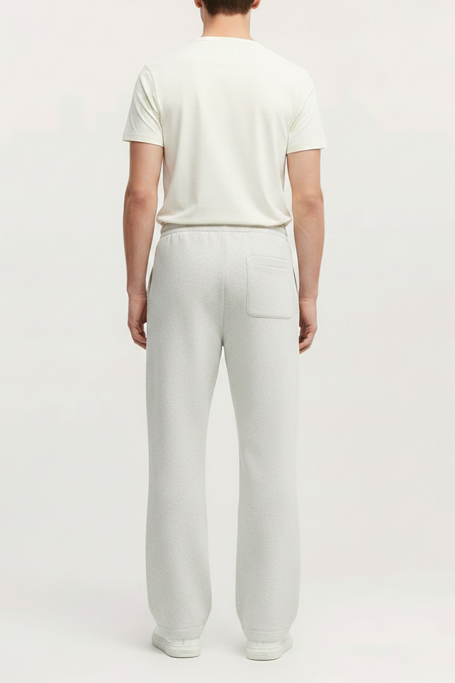 Pantalon Patte D'Éléphant Gris Clair Ample Décontracté Homme - Molleton - vue 2