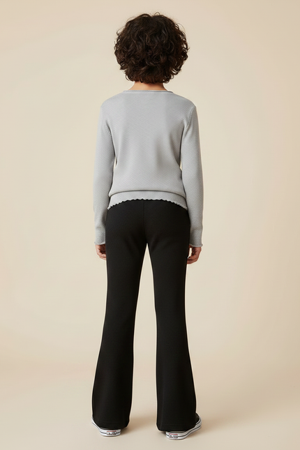 Pantalon Patte D'Éléphant Noir Côtelé Décontracté Enfant Garçons - Maille - vue 2