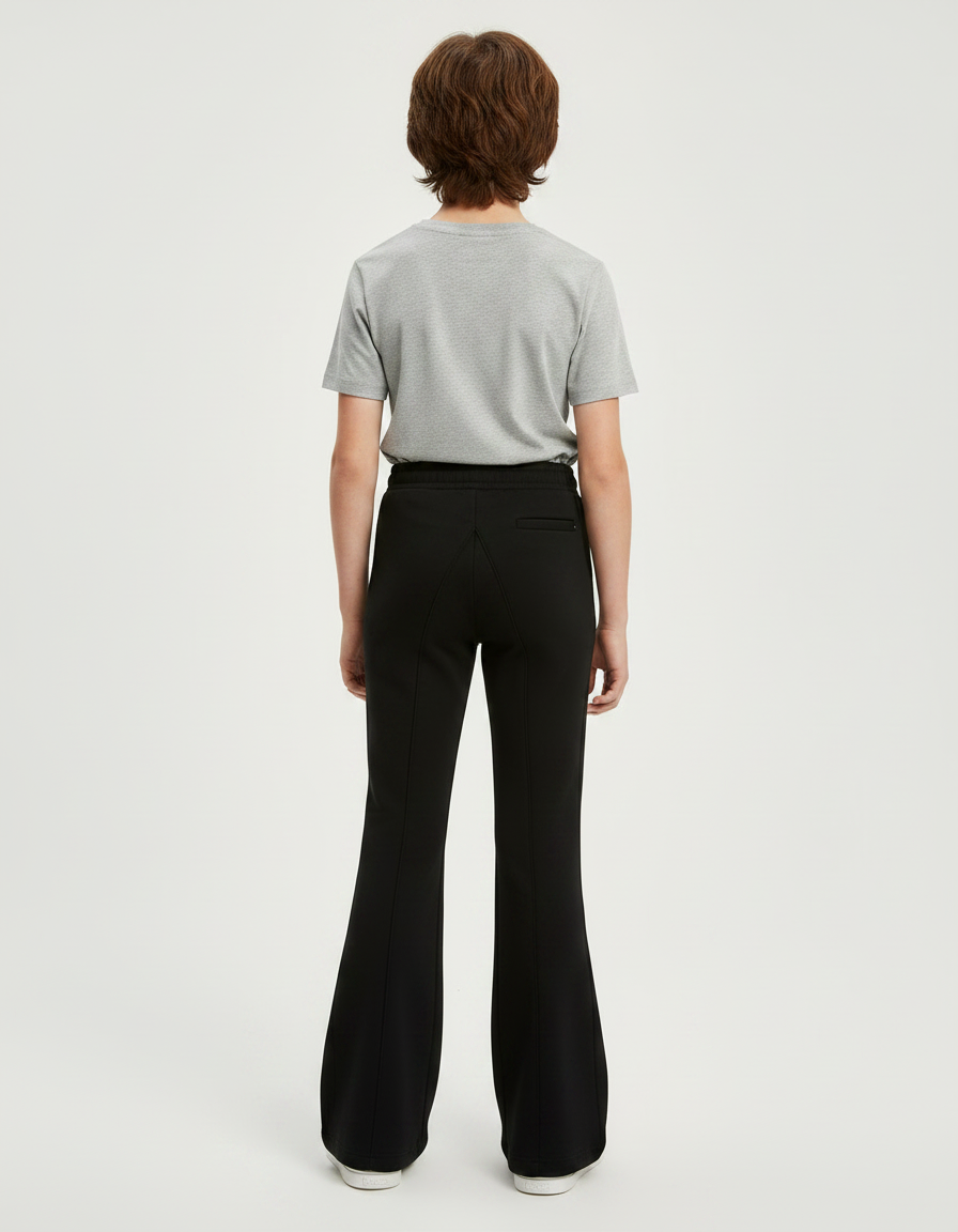 Pantalon Patte D'Éléphant Noir Évasé Confortable Décontracté Enfant - Molleton - vue 2