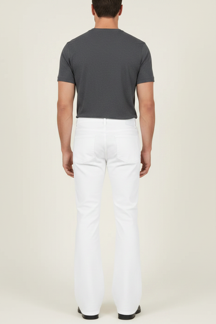 Pantalon Blanc Patte D Éléphant - Jean - vue 2