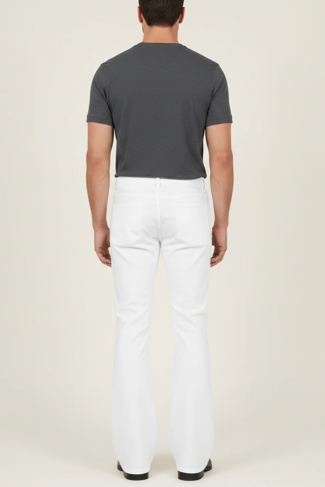 Pantalon Blanc Patte D Éléphant - Jean - vue 2