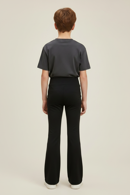 Pantalon Patte D'Éléphant Noir Élasthanne Confortable Fille - Polyester - vue 2