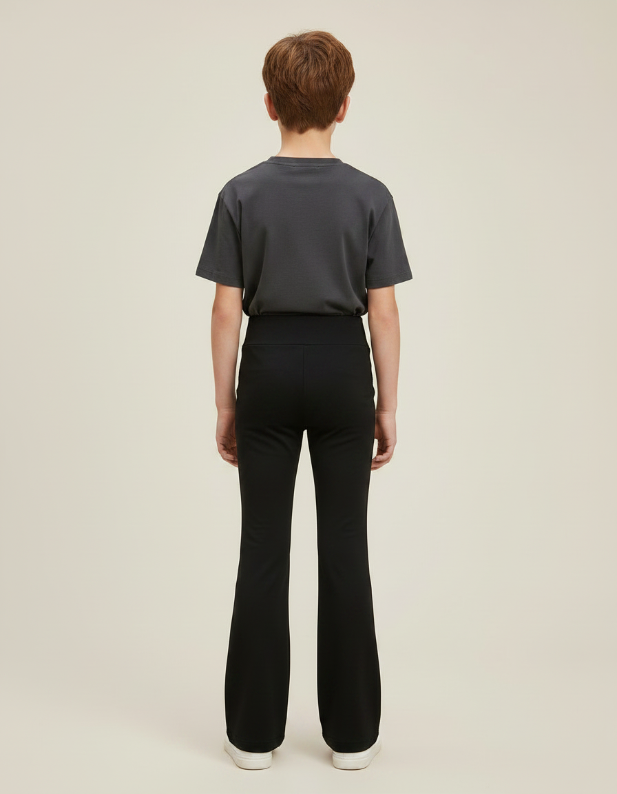 Pantalon Patte D'Éléphant Noir Élasthanne Confortable Fille - Polyester - vue 2