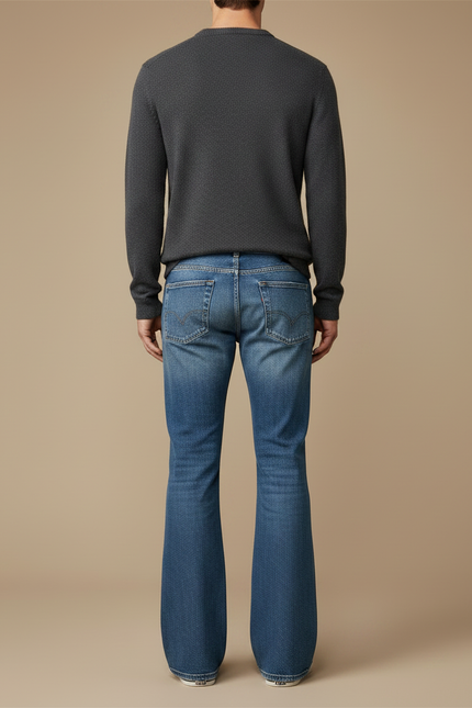 Combinaison Pantalon Patte D'éléphant - Bleu Jean - vue 2