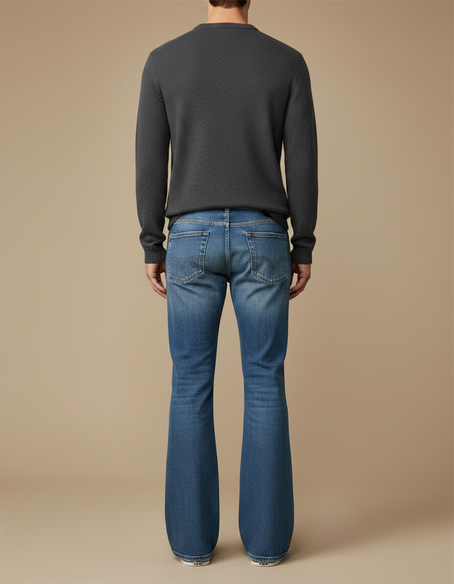 Combinaison Pantalon Patte D'éléphant - Bleu Jean - vue 2