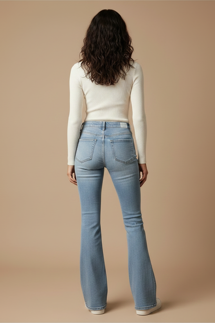 Pantalon Patte D'éléphant Jeans - Bleu - vue 2