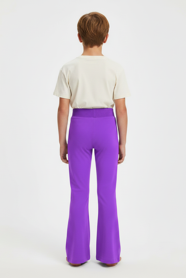 Pantalon Patte D'Éléphant Violet Élastique Confortable Unisexe - Polyester - vue 2