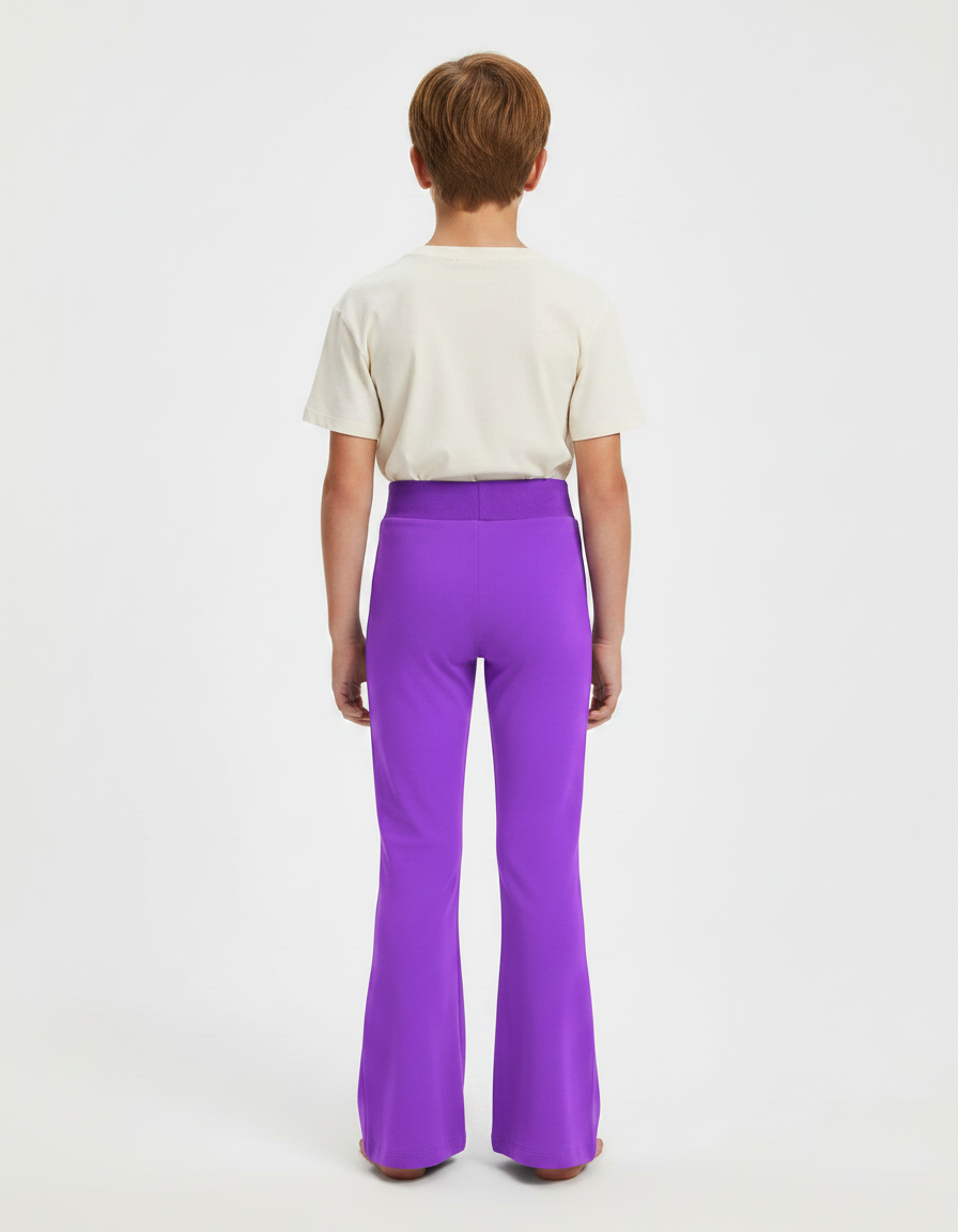Pantalon Patte D'Éléphant Violet Élastique Confortable Unisexe - Polyester - vue 2