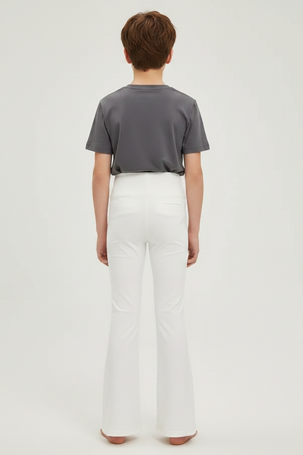 Pantalon Patte D'Éléphant Blanc Élastique Confortable Enfant - Polyester - vue 2
