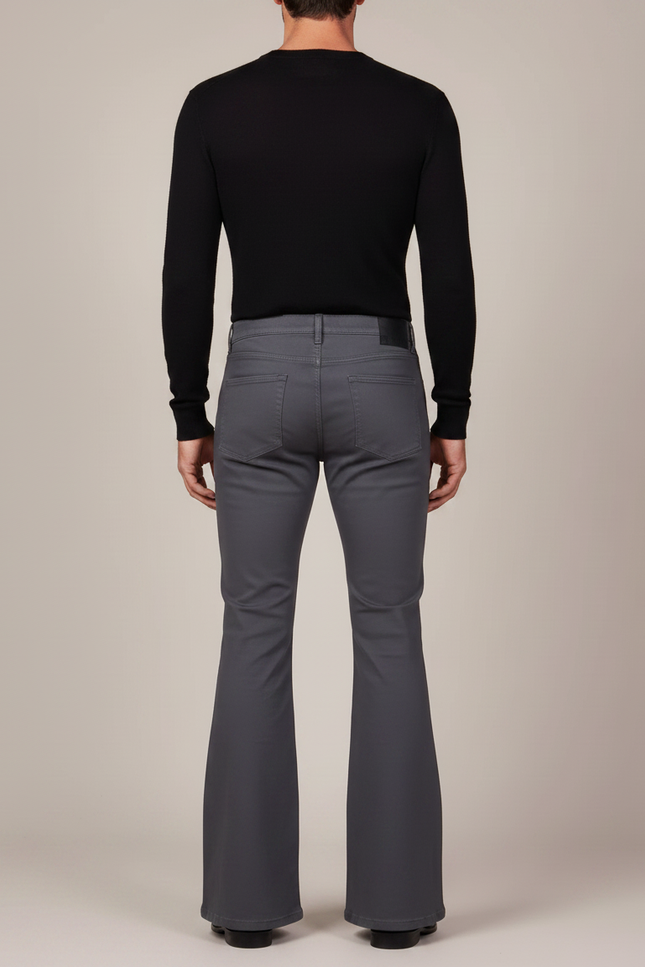 Pantalons Pattes D'éléphant Hommes - Gris Gabardine - vue 2
