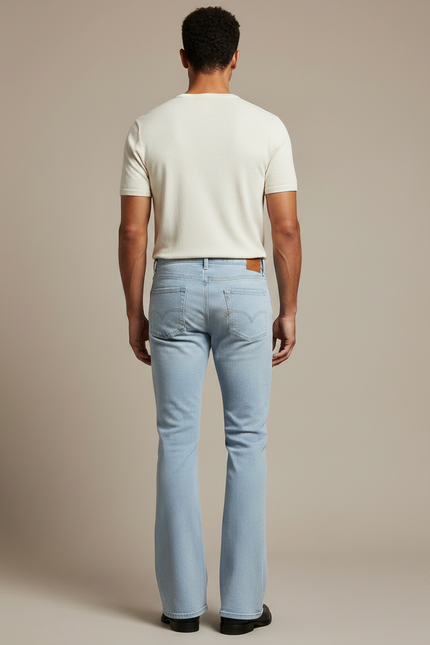 Pantalon Patte D'éléphant Bleu - Jean - vue 2