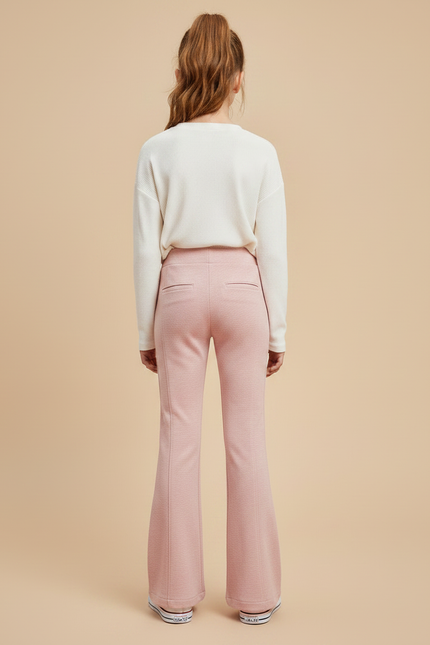 Pantalon Patte D'Éléphant Rose Confortable Fille Élastique Décontracté - Molleton - vue 2