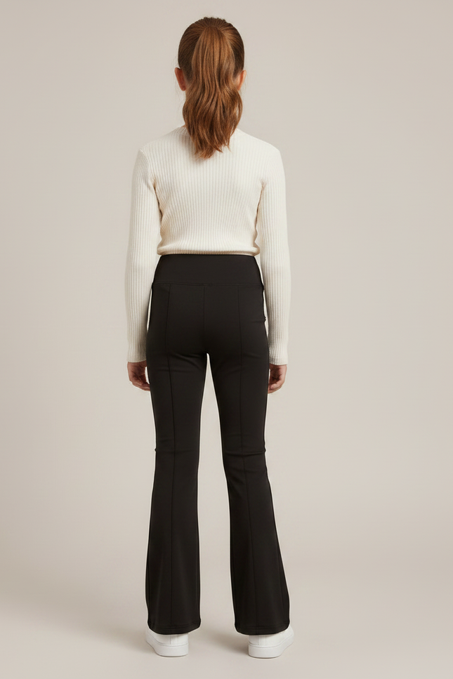 Pantalon Patte D'Éléphant Noir Confortable Fille Yoga Décontracté - Maille - vue 2