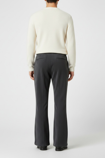 Pantalon Patte D'Éléphant Gris Anthracite Ample Décontracté Homme - Maille - vue 2