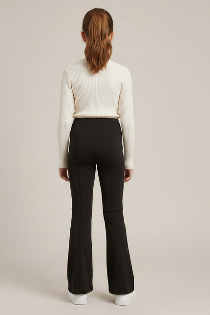 Pantalon Patte D'Éléphant Noir Confortable Fille Yoga Décontracté - Maille - vue 2