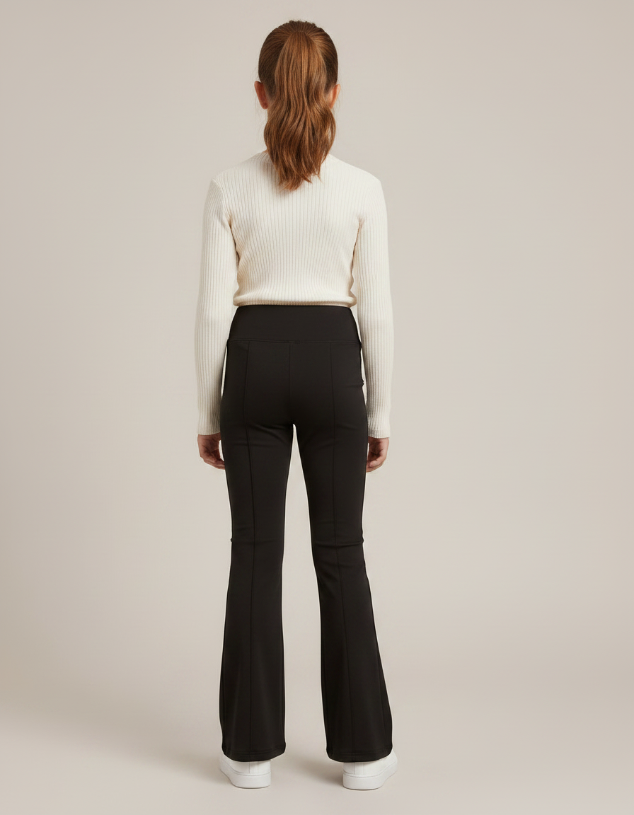 Pantalon Patte D'Éléphant Noir Confortable Fille Yoga Décontracté - Maille - vue 2