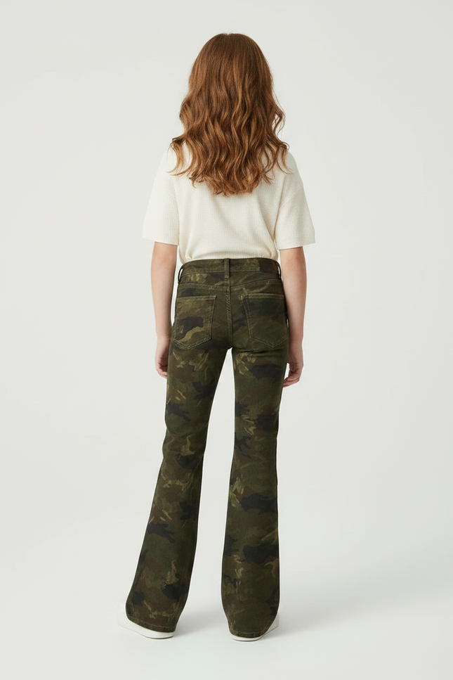Pantalon Patte D'Éléphant Camouflage Évasé Enfant Décontracté - Multicolore Toile - vue 2
