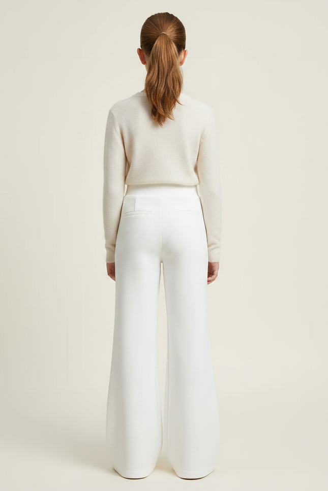 Pantalon Patte D'Éléphant Blanc Ample Évasé Élégant Enfant - Polyester - vue 2