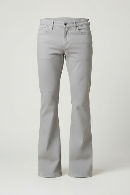 Pantalon Patte D'éléphant Gris - Jean - vue 3