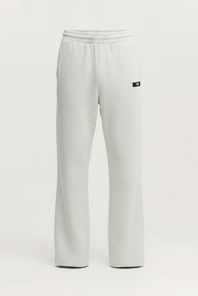 Pantalon Patte D'Éléphant Gris Clair Ample Décontracté Homme - Molleton - vue 3