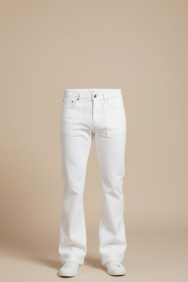 Pantalon Jeans Patte D'éléphant - Blanc - vue 3