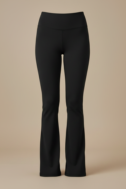 Pantalon Patte D'Éléphant Noir Taille Haute Confortable Fluide - Polyester - vue 3