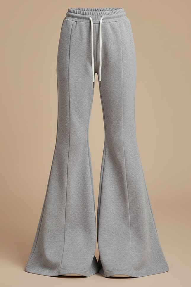 Pantalon Patte D'Éléphant Gris Cordon Confortable Enfant - Molleton - vue 3