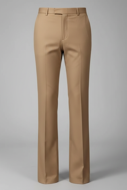 Pantalon Patte D'Éléphant Kaki Homme Business Évasé Élégant - Polyester - vue 3