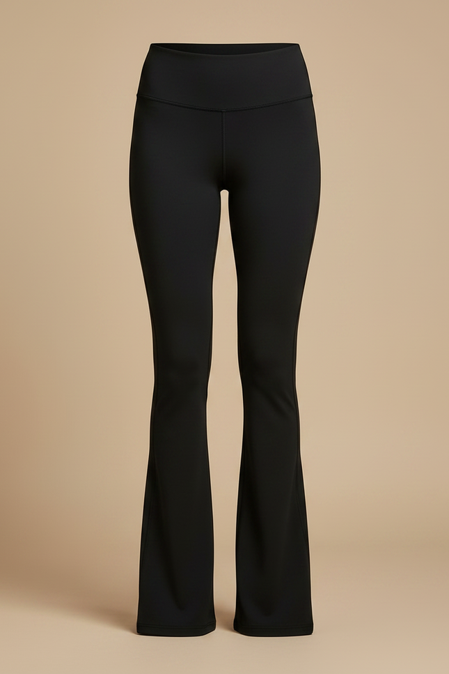 Pantalon Patte D'Éléphant Noir Taille Haute Yoga Confortable - Polyester - vue 3