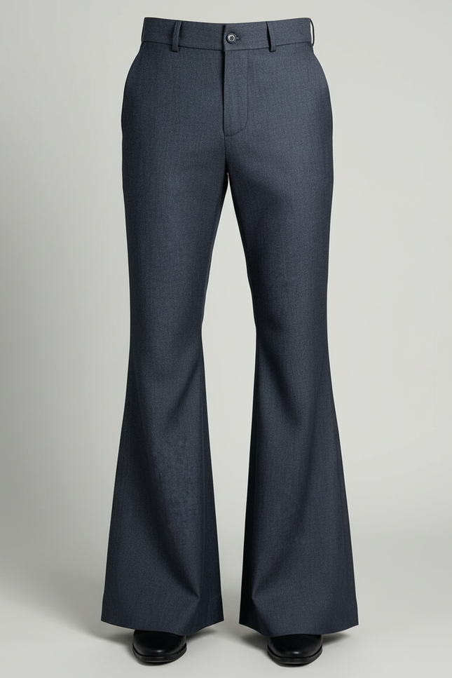 Pantalon Patte D'Éléphant Homme, Denim Bleu, Coupe Évasée, Vintage - Jean - vue 3