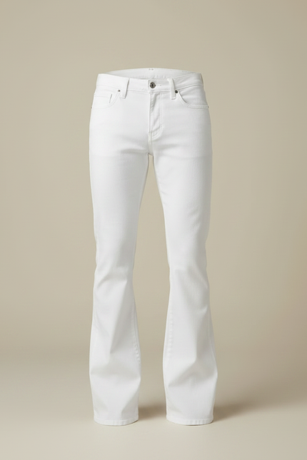 Pantalon Patte D'éléphant Blanc - Jean - vue 3