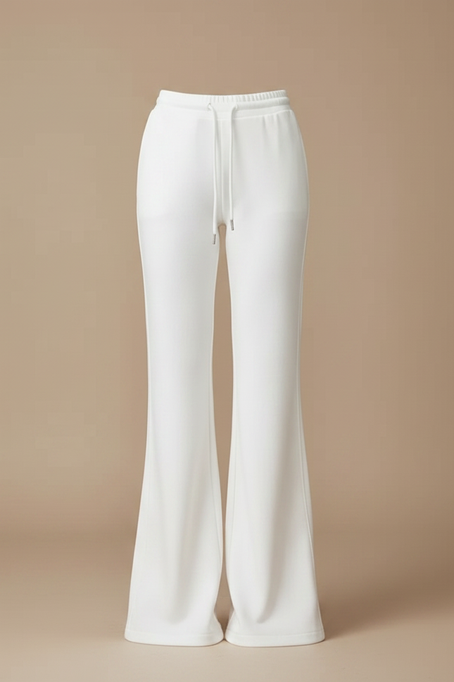 Pantalon Patte D'éléphant Femme Blanc - Molleton - vue 3