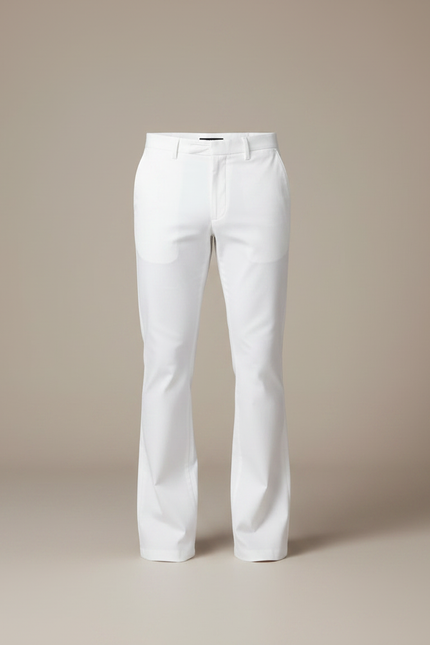 Pantalon Patte D'éléphant Tissu - Blanc Gabardine - vue 3