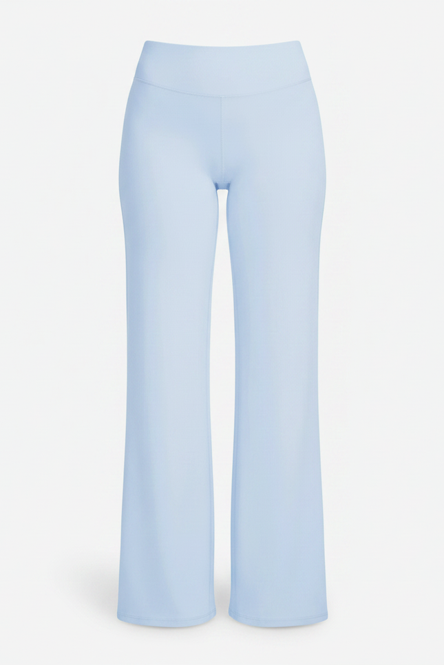 Pantalon Patte D'Éléphant Bleu Ciel Taille Haute Fluide Confortable - Maille - vue 3