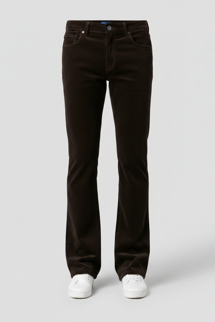 Pantalon Patte D'Éléphant Velours Côtelé Marron Homme Décontracté Évasé - vue 3